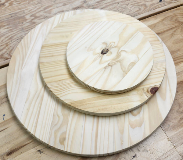 24" Solid Pine Round