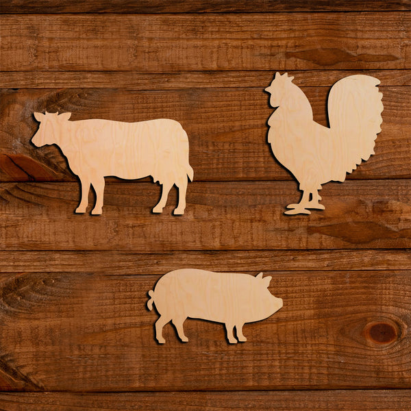 Laser Farm Animals - 3 Styles