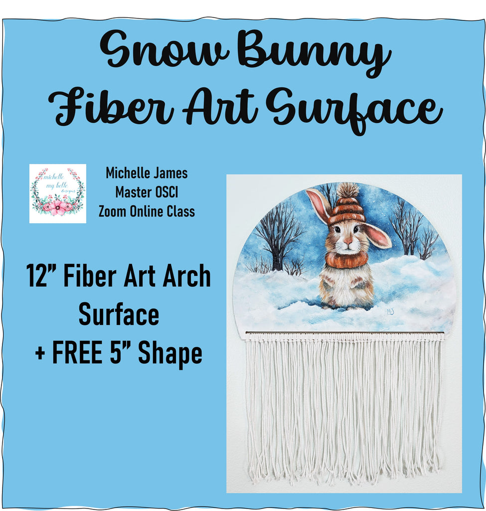 Snow Bunny Fiber Art 12" circle kit