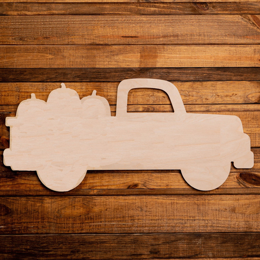 20 in. Vintage Pumpkin Truck