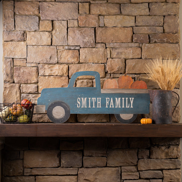 20 in. Vintage Pumpkin Truck