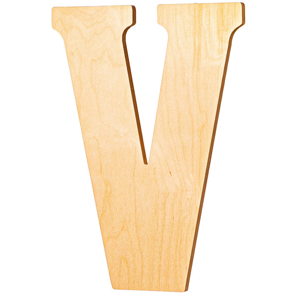 Vintage Unfinished Wood Letters - 23" Tall