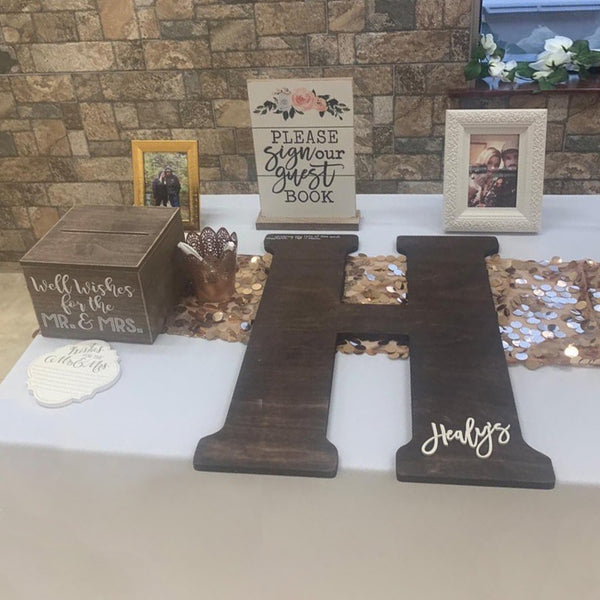 Vintage Unfinished Wood Letters - 23" Tall