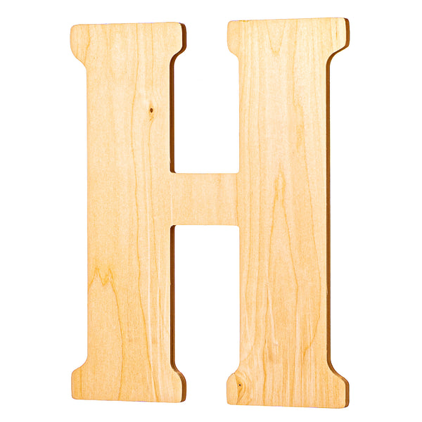 Vintage Unfinished Wood Letters - 18" Tall