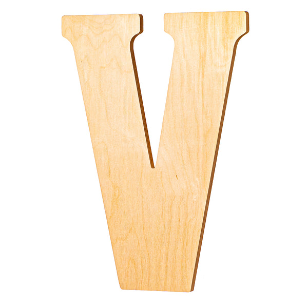 Vintage Unfinished Wood Letters - 18" Tall