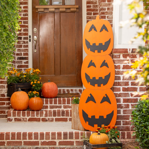57" Stacked Pumpkin Porch Sign