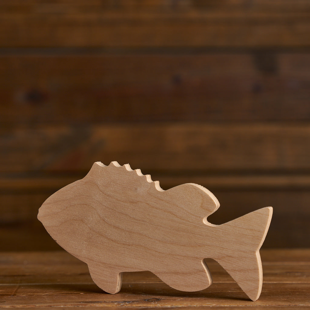 Unfinished Wooden Fish Cutout, 12, Pack of 1 Wooden Shapes for
