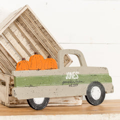 20 in. Vintage Pumpkin Truck