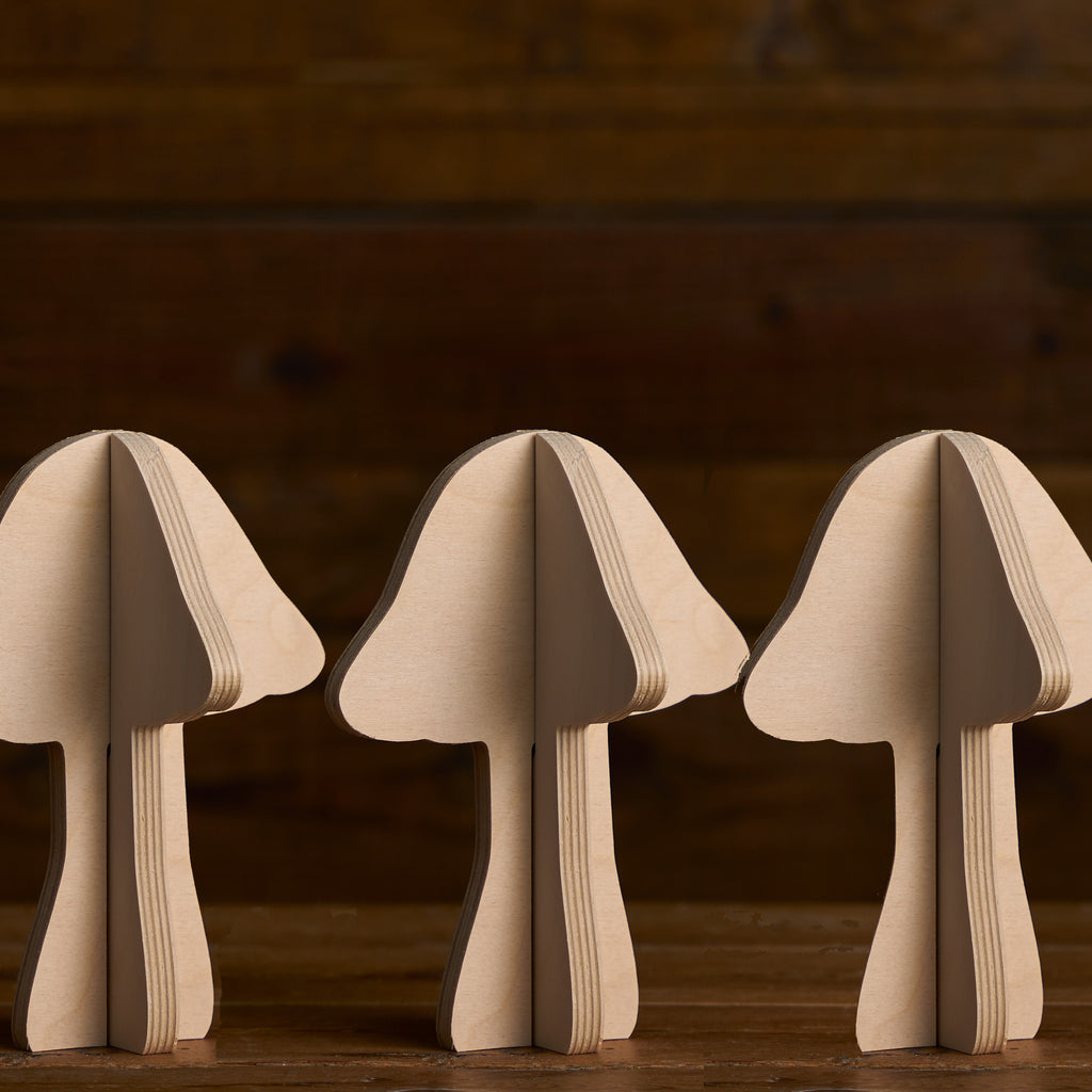 Slotted Single Mushroom - Set of 3