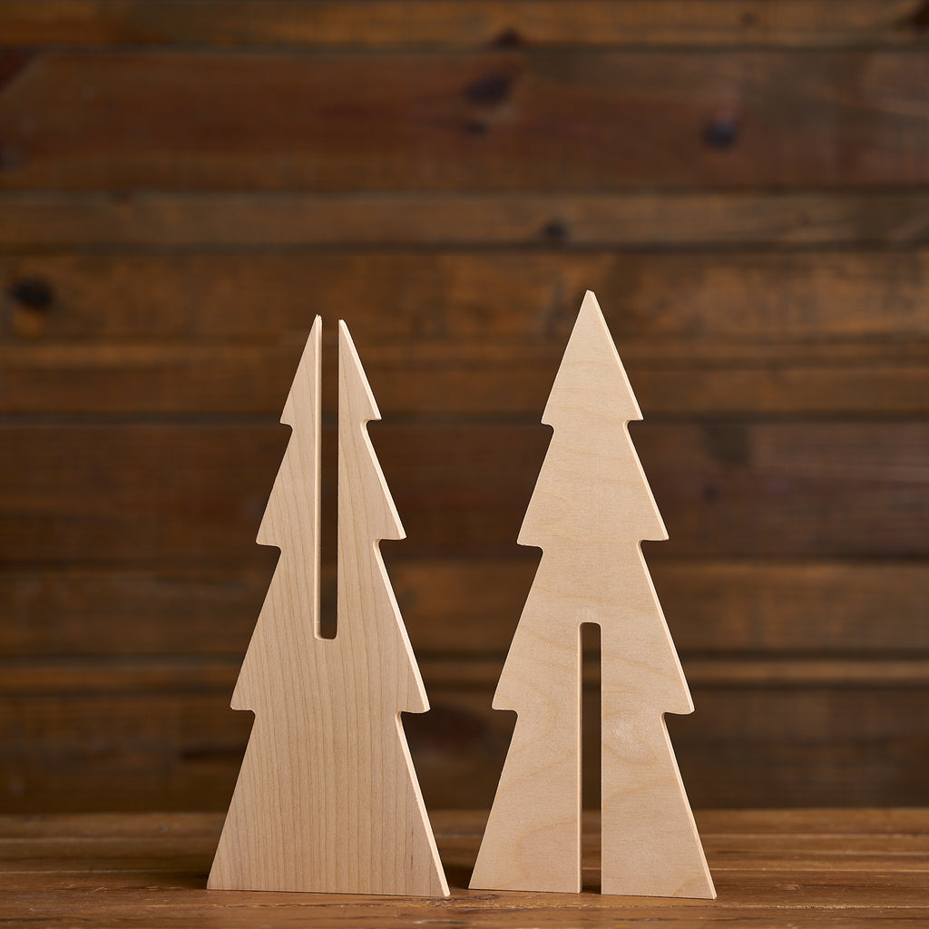 Slotted Tree - Set of 3 – Unfinished Wood Co