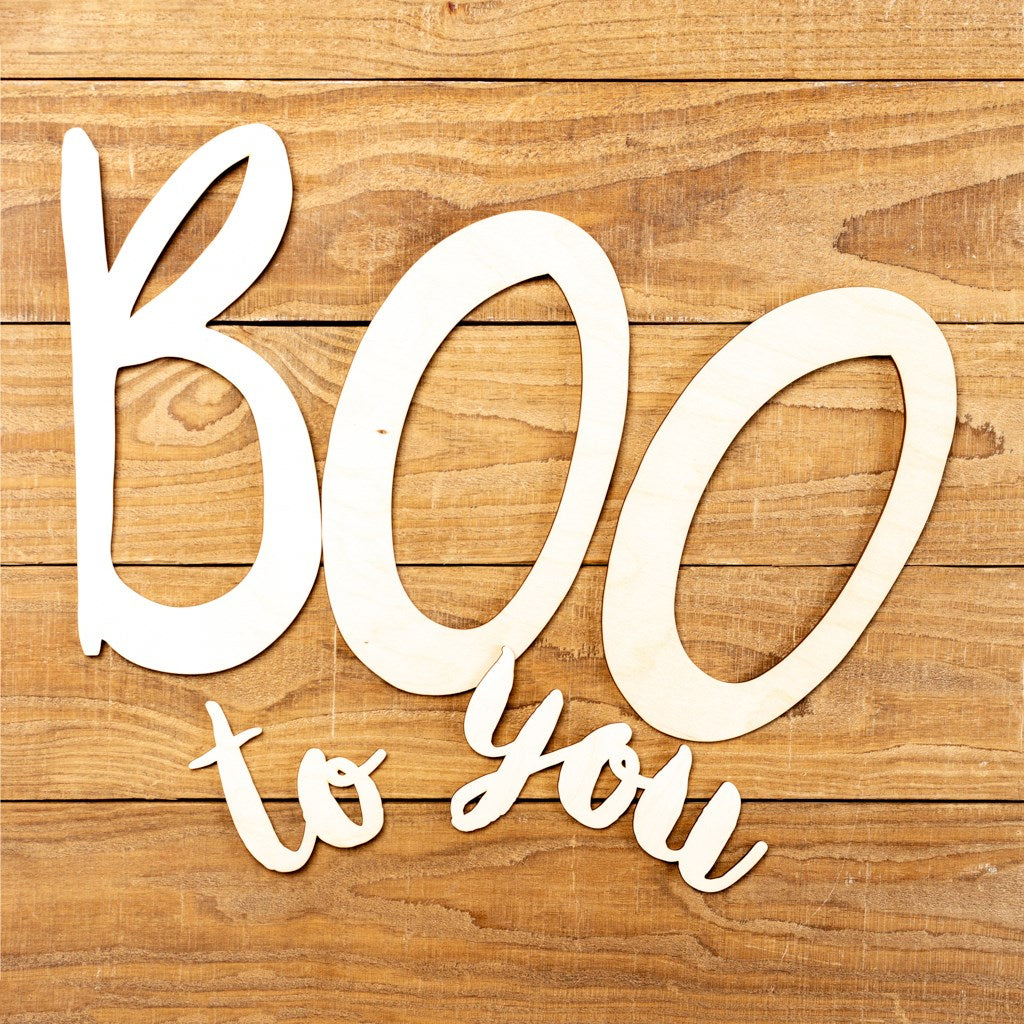 Laser Cut "Boo To You" Word Pack