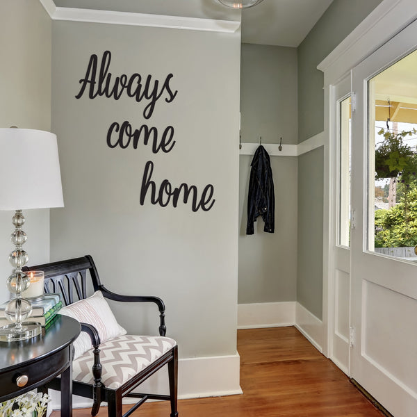 Words on Walls "Always Come Home"