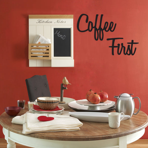 Words on Walls "Coffee First"