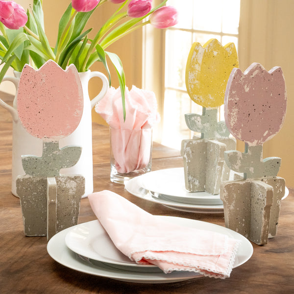 Slotted Tulips - Set of 3
