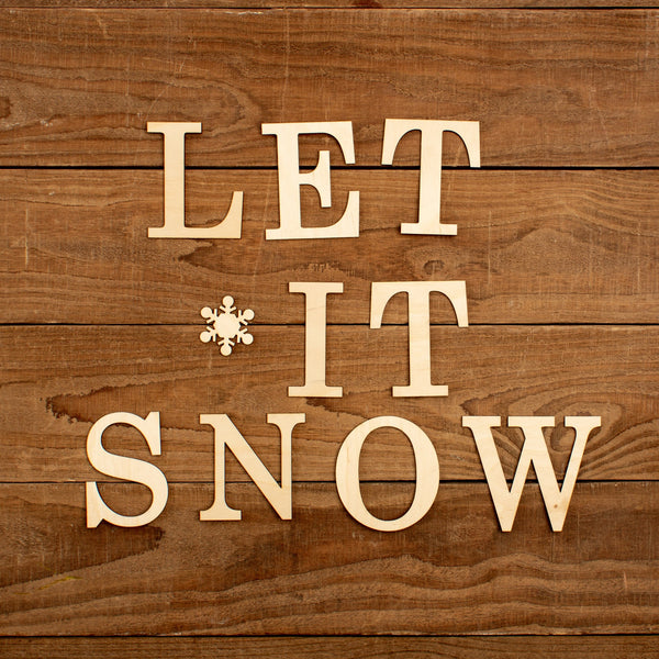 Laser Cut "Let It Snow" Word Pack