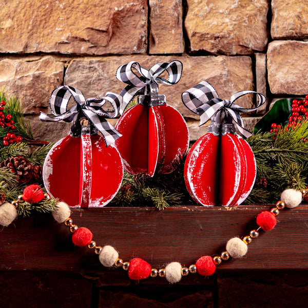 Slotted Ornaments - Set of 3
