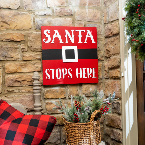Laser Cut "Santa Stops Here" Word Pack