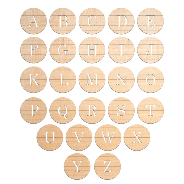 Routed Circle Monogram Canvases
