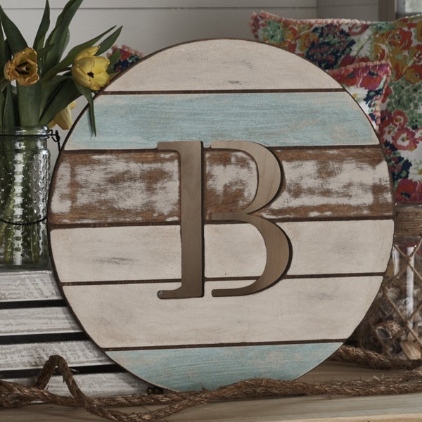 Routed Circle Monogram Canvases