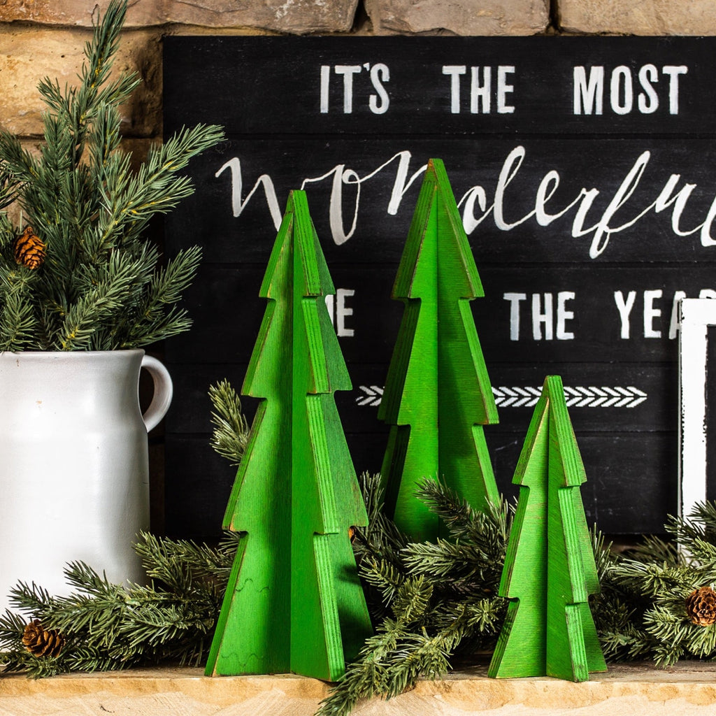 Slotted Tree - Set of 3 – Unfinished Wood Co