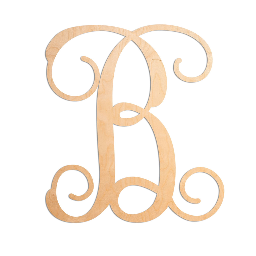 Precision Cut Vines Circle Wood Monogram Letter (LC-03) – Back40Life