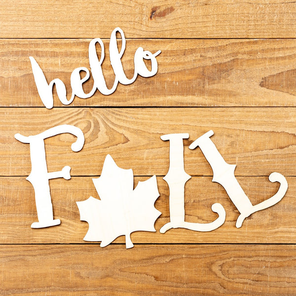 Laser Cut "Hello Fall" Word Pack