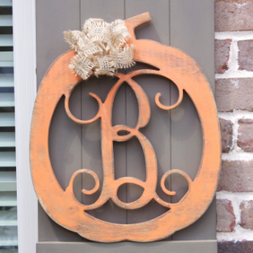 Pumpkin Vine Monogram